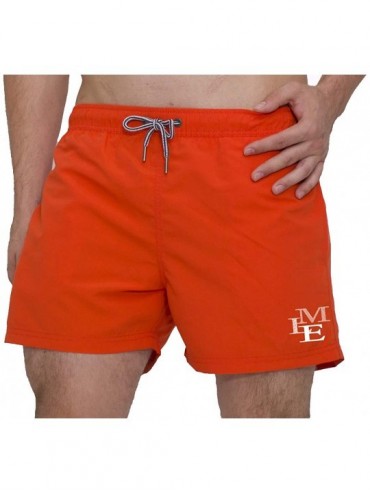 Trunks Beach Shorts Swim Trunks Quick Dry Men's Bathing Suit with Mesh Lining/Side Pockets - Orange - C7190U7ZK8K $11.31