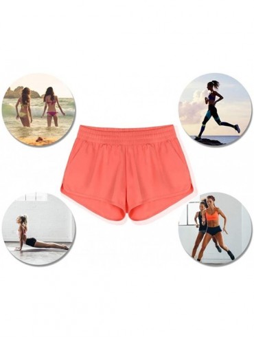 Tankinis Women's Board Shorts Quick Dry Drawstring Sports Summer Bottom Swim Shorts with Pocket - 26152 Black - CL18W0HKXCL $...