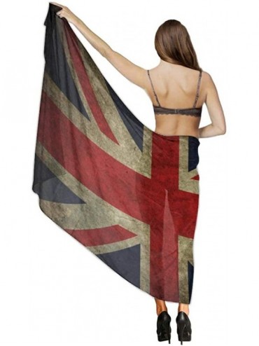 Cover-Ups Women Chiffon Scarf Summer Beach Wrap Skirt Swimwear Bikini Cover-up - Vintage Uk British Flag - C6190HK5R93 $26.60
