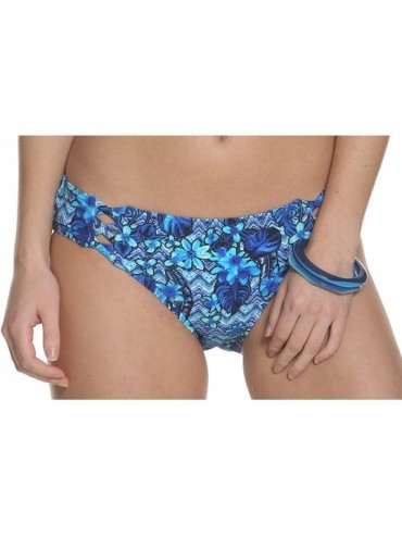 Tankinis Juniors Lace Up Bikini Bottom - Mult Blue - CB193ZKICGX $64.17