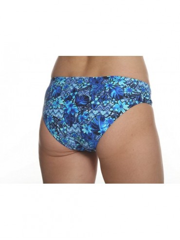 Tankinis Juniors Lace Up Bikini Bottom - Mult Blue - CB193ZKICGX $24.34