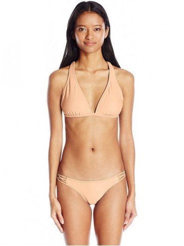 Bottoms Women's Simply Solid Full Bikini Bottom - Pale Peach - C0182Q0T829 $34.37