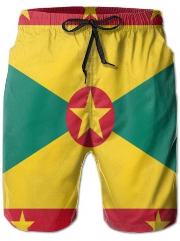 Trunks Men Summer Casual Swimming Shorts Quick Dry Swimming Shorts with Pockets - Flag of Grenada - CM198Y049ZK $54.52