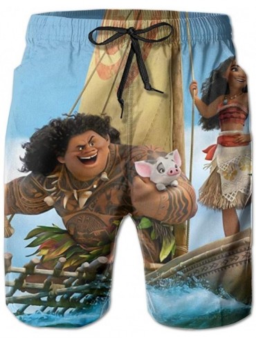 Board Shorts Mens Summer Swim Trunks Cool Quick Dry Beach Board Shorts Bathing Suit Hot Pants - Moana and Her Partners Are at...