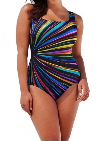 Tankinis Womens Swimming Costume Padded Swimsuit Monokini Swimwear Push Up Bikini Sets - Multi Color - CN195CRIXUY $23.65