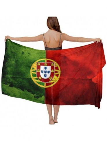 Cover-Ups Women Fahion Swimsuit Bikini Cover Up Sarong- Party Wedding Shawl Wrap - Portugal Flag Art Green Red - CO19C6NATG7 ...