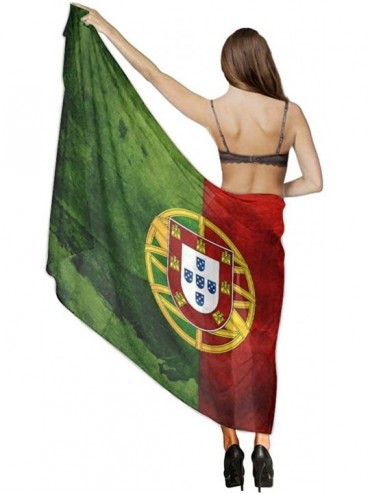 Cover-Ups Women Fahion Swimsuit Bikini Cover Up Sarong- Party Wedding Shawl Wrap - Portugal Flag Art Green Red - CO19C6NATG7 ...