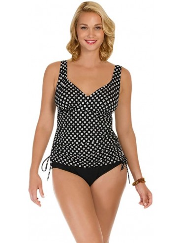 One-Pieces Neutral Spot Adjustable Side Tie Fauxkini One Piece Swimsuit - CV12BTC3PAF $61.72