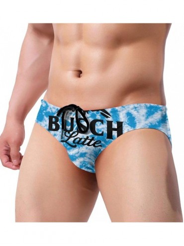 Trunks Queen Men's Low Waist Swim Trunks Drawstring Beach Panties - Busch Latte - CG19CD04ASL $44.21