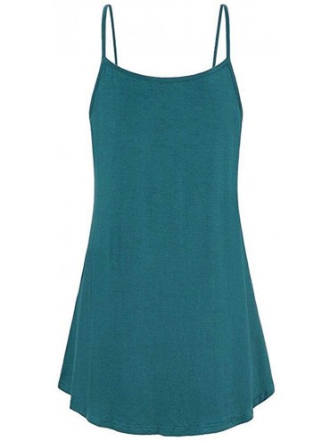 Cover-Ups Women's Boho Sleeveless Tank Dress Floral Spaghetti Strap Summer Beach Casual Loose Short Mini Swing Dresses Z2 Gre...