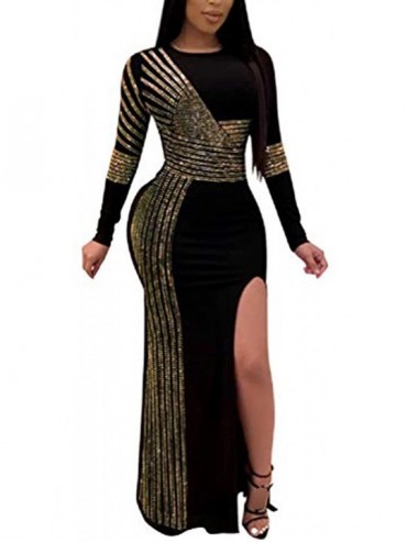 Sets Women's Sexy Three Pieces Skirt Sets Mesh See Through Beach Dress High Split Dresses Outfits - 8882-gold - CZ194S8T75S $...