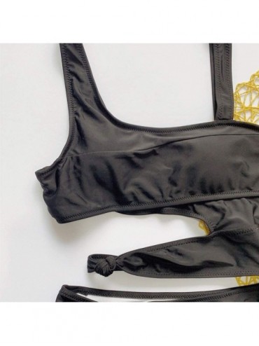 Tankinis Cut Out One Piece Swimsuits for Women 2020 New Hipster Bathing Suits Sexy Brazilian Bikini Swimwear Beachwear Black ...