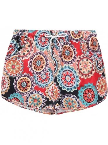 Board Shorts Women Summer Floral Printed Beach Shorts - 5 - CS18TGYS2TE $26.38