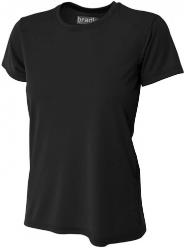 Rash Guards Women's Casual Fit Short Sleeve Rash Guard Swim Shirt with UV Protection - Black - CJ12NEN2XGO $34.98