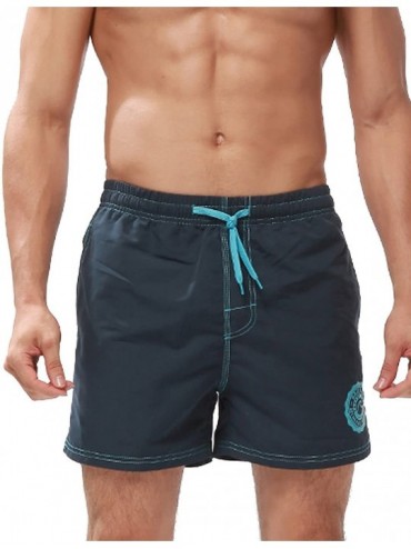 Board Shorts Mens Swim Trunks Board Beach Shorts Quick Drying Solid Color Boardshorts - CD17XXRCLT3 $33.38