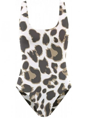 One-Pieces One Piece Swimsuit for Women High Cut Low Back Sexy Bathing Suit Bikini S-XL - Leopard Swimsuit 6 - C5190RGQWK0 $2...