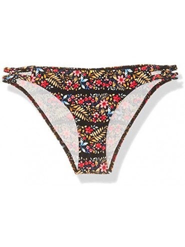 Tankinis Women's Mila Mid Rise Bikini Bottom Swimsuit - Somerset Black - CM17YQ4AXAN $32.65