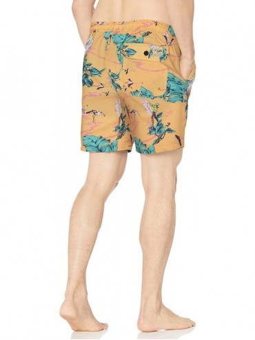 Board Shorts Men's Cascade Volley Side Pocket Boardshorts - Yellow - CW18QRS5E43 $59.11