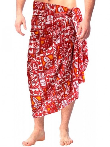 Trunks Women's Sarong Dress Coverup Tie Pareo Beach Wrap Swimsuits Full Long C - Spooky Red_o712 - CV125VRQR4B $33.97