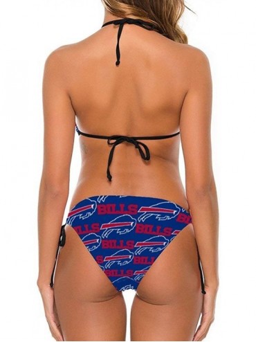 Sets Seattle Seahawks Women's Backless Push Bikini Bikini Set Two-Piece Swimsuit - Color1-28 - C6199DT385X $26.19