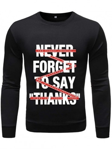 Rash Guards Men's T-Shirts Fashion Long Sleeved Round Neck Print Sweatshirt Shirts Pullover - Zb-black - C318W3HMNZ0 $14.93