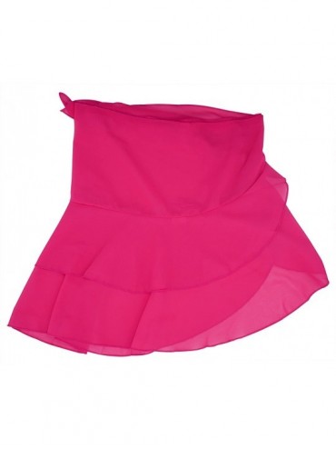 Cover-Ups Women Chiffon Swimwear Cover Up Ruffle Skirt Beach Sarong Swimsuit Wrap - Fuchsia - C018GD8U7L0 $9.68
