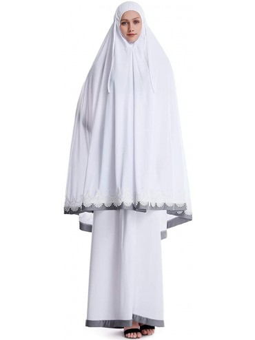 Cover-Ups Women's All-Cover Muslim Dress Set Classic Praying Clothes Saudi Arab Lady Soft Abaya Ethnic Clothes- 2pcs(top+Dres...