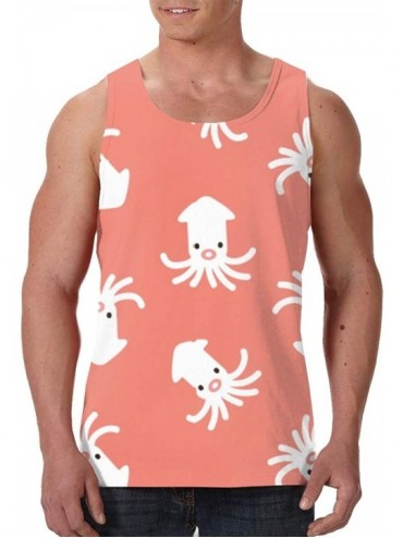Briefs Men & Boy's Swim Briefs Boxer Bikini Swimwear Waterpolo Swim Briefs - Cute Squid - CA190RDMHZ7 $20.89