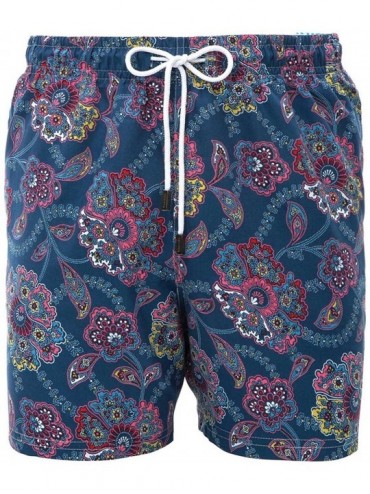 Trunks Men's Swim Trunks - Slim Fit European Style Quick Dry Designer Beach Shorts Tropical Collection (S-XXXL) - Coral Reef ...