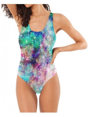 Sets Milky Way Print Women's Swimsuits - One Piece U Back High Waisted Bathing Suits Bikini Sets - Colour12 - CV18WNHQ5WZ $36.21
