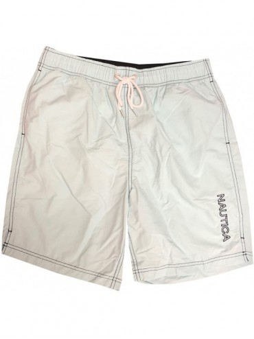 Trunks Mens Quick-Dry Logo Swim Trunk Shorts - Light Aqua(478) - C818EDZT08U $71.77