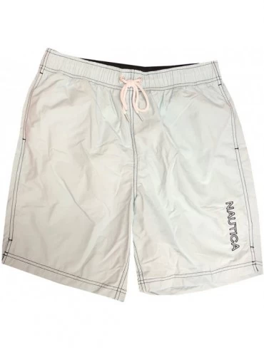 Trunks Mens Quick-Dry Logo Swim Trunk Shorts - Light Aqua(478) - C818EDZT08U $64.17