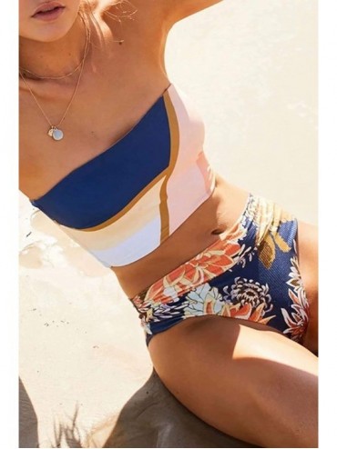 Tankinis Womens Printed Two Piece Swimsuits Tankini Tops Boyshort Bottom - Color-26 - C2190X3AQ9Y $32.19