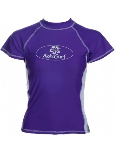 Rash Guards Ladies Rashguard (Choose Color & Size) - Purple/White Logo - CB18YAKA05N $27.46