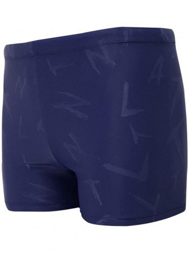 Racing Men's Solid Fashion Jammer Rapid Quick Dry Square Leg Swimsuit Swimwear for Men - Dark Blue02 - CM1993IXMXD $29.18