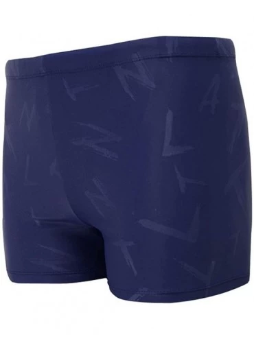 Racing Men's Solid Fashion Jammer Rapid Quick Dry Square Leg Swimsuit Swimwear for Men - Dark Blue02 - CM1993IXMXD $29.18