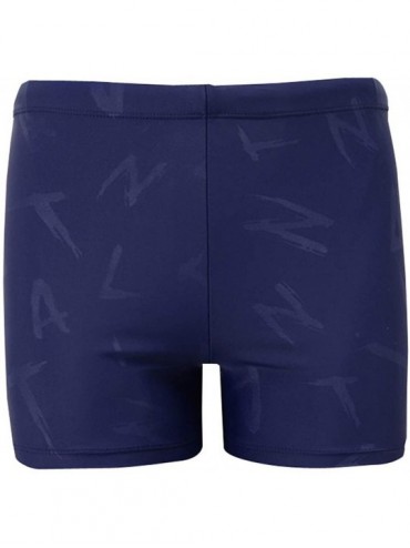 Racing Men's Solid Fashion Jammer Rapid Quick Dry Square Leg Swimsuit Swimwear for Men - Dark Blue02 - CM1993IXMXD $14.59