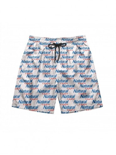 Trunks Men's Swim Trunks Hawaiian Beach Board Short Soft Quick Dry Swimwear with Mesh Lining and Pockets - White-20 - CD190TY...