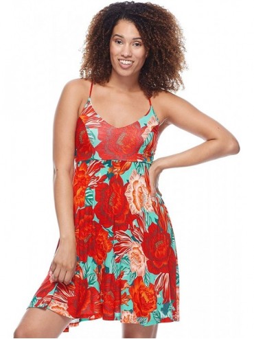 Cover-Ups Women's Ivy Cover Up Dress - Allure True Red Floral - CS18Z05OS9C $44.65