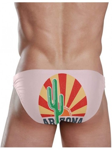 Briefs Mens Swim Briefs Trunk Galaxy Taco Cat Athletic Swimsuit Beach Shorts Board Triangle Bikini Swimwear - Arizona Saguaro...