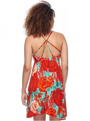 Cover-Ups Women's Ivy Cover Up Dress - Allure True Red Floral - CS18Z05OS9C $23.20