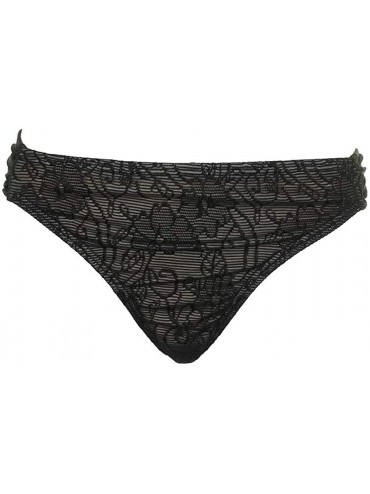 Bottoms Juniors Black Side-Tab Crochet Bikini Bottom L - CP18ORX9H84 $51.66