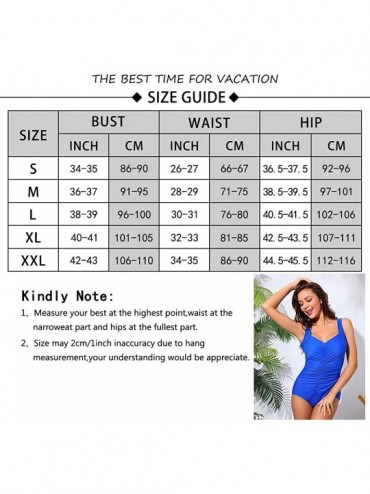 One-Pieces Women One Piece Flounce Swimsuit Vintage Printed Off Shoulder Flounce Ruffled Swimwear Bathing Suit - Blue-yr02 - ...