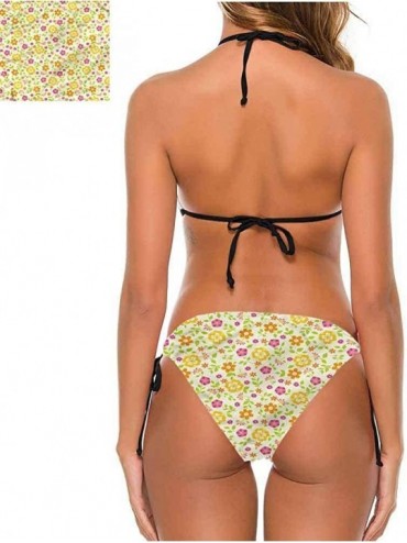 Bottoms Bikinis Floral- Colorful Flower Petal Growth Great for The Younger Crowd - Multi 12-two-piece Swimsuit - CM19E72C252 ...
