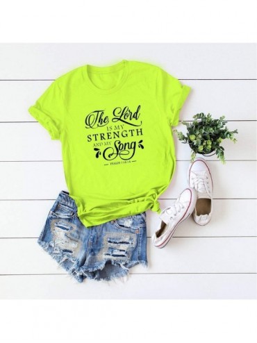 Cover-Ups T Shirt for Women Graphic Ladies Fashion Letter Print O Neck Short Sleeve Blouses Basic Summer Tops Plus Y green - ...