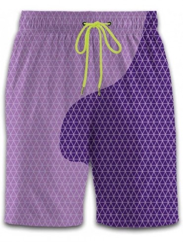 Board Shorts Lion Mens Swim Trunks Quick Dry Beach Shorts Hip Hop Beach Board Pants for Men - Color-changing Purple - CL19DD3...