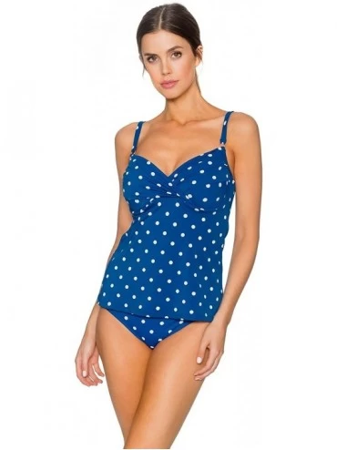 Tops Women's Crossroads Tankini Top Swimsuit with Underwire - Delilah Dot - C618GXM3OYX $64.62