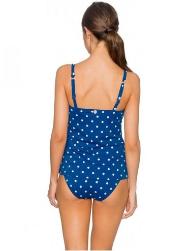 Tops Women's Crossroads Tankini Top Swimsuit with Underwire - Delilah Dot - C618GXM3OYX $31.46