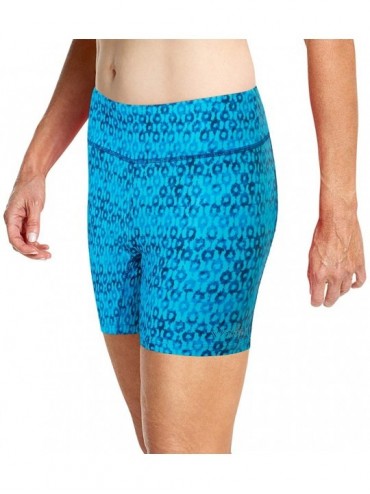 Bottoms UPF 50+ Women's Active Swim Shorts - Aqua Splash - CI18Q7ACUSM $50.68
