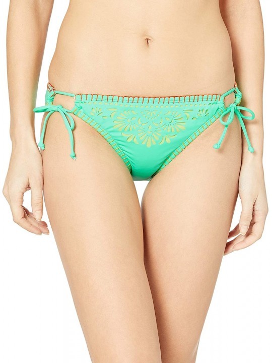 Sets Women's Side Tie Hipster Bikini Swimsuit Bottom - Turquoise//Papel Picado - CP18I3NCIE8 $21.32